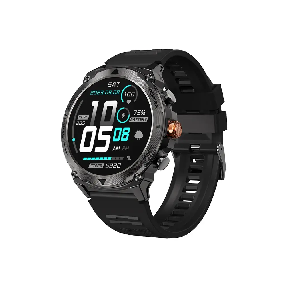 BLISBOND Titan Smartwatch – Smartwatch ( Black and Silver )