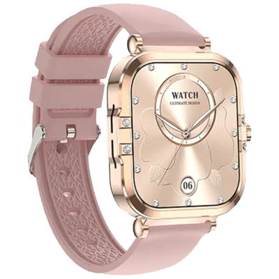 Blisbond Pearl, Smartwatch Gold, Women's Smartwatch, AMOLED Smartwatch, Bluetooth Calling Watch, NFC Smartwatch, Pink Strap Watch, Blisbond Bangladesh, Digital Flagship Store Tekli