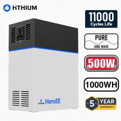 Buy the HiTHIUM HeroEE 1 Light Portable Intelligent IPS Power Station in Bangladesh. Enjoy a massive 1000Wh/500W capacity, Grid + Solar charging, and support for 5 fans and 5 lights!