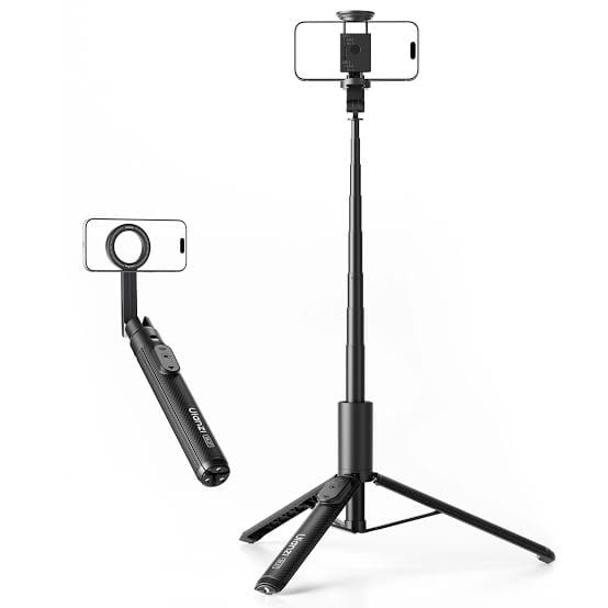 ULANZI SK27 Portable Selfie Stick Plus with Phone Holder (1.54m) – Tripod ( Black )