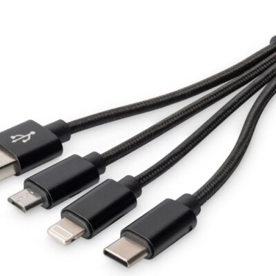 LDNIO LC96U - 3-in-1 Charging Cable (Grey, Black)