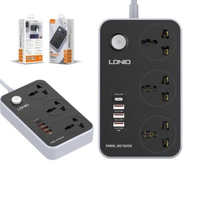 Buy the LDNIO SC3412 Power Socket in Bangladesh from Digital Flagship Store Tekli. Enjoy 3 universal sockets, 20W PD fast charging, and a 2m cord!