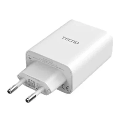 Buy the TECNO U330TEA 33W Super Fast Charger in Bangladesh. Enjoy blazing-fast 33W charging, a universal USB-A port, advanced safety protection, and an EU plug!