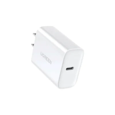 Buy the UGREEN CD137 20W PD Fast Charging Power Adapter in Bangladesh. Enjoy blazing-fast 20W Type-C charging, advanced safety protection, and a compact white design!