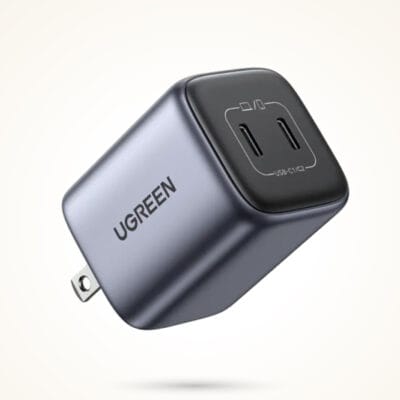 UGREEN CD294 Nexode 45W Dual USB-C GaN Fast Charger (Space Gray)