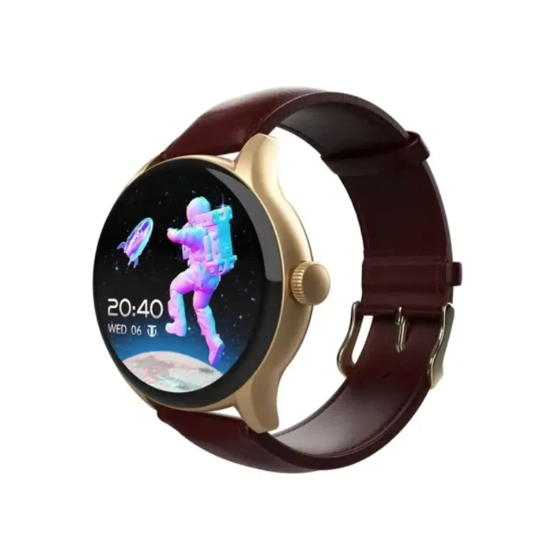 Titan Evoke 2.0 1.43 AMOLED Bluetooth Calling Smart Watch (Blue,Brown)